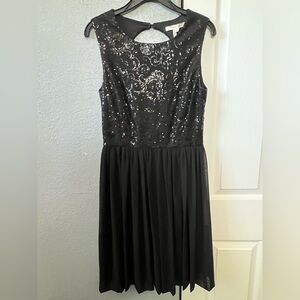 Max & Cleo Black Sequin Dress